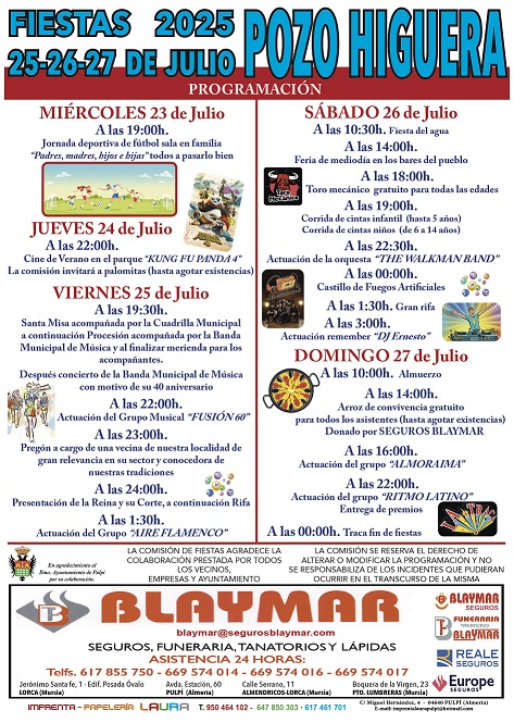 FIESTA DEL POZO HIGUERA 2025